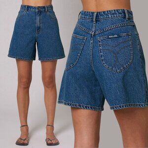 Rolla's Super Mirage High Waist Denim Shorts - Dark Wash - Size 32